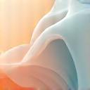 Icône abstraite représentant l'authenticité et la transparence, avec des formes fluides et claires.